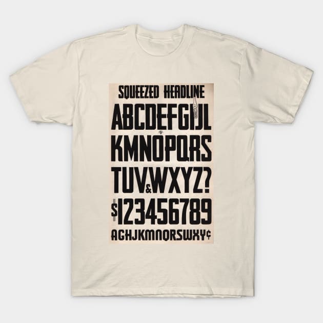 Squeezed Type Vintage Lettering T-Shirt by chilangopride